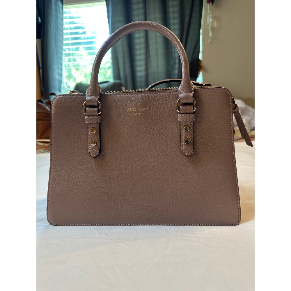 Kate Spade Lise Mulberry Street Porcini Pebbled Leather Satchel WKRU4002